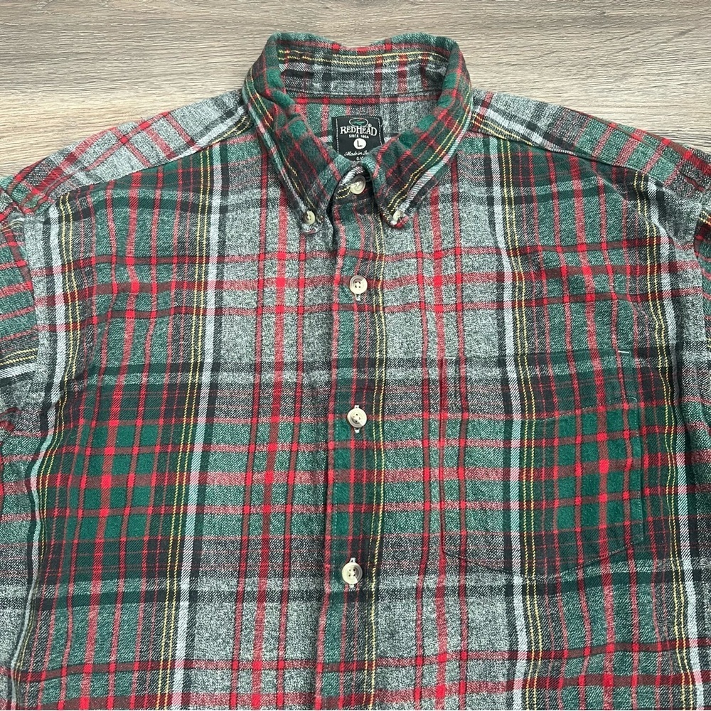 Redhead Men’s Plaid Button-Down Shirt 100% Cotton - Picture 2 of 6